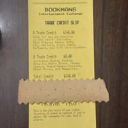 Bookman’s Store Credit
