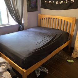 Full Bed Frame W/ Mattress 
