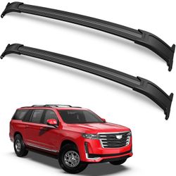 MOSTPLUS Roof Rack Cross Bar Rail Compatible for GMC Yukon/Chevy Tahoe/Escalade with Side Rails 2015 2016 2017 2018 2019 2020 Cargo Racks Rooftop Lugg