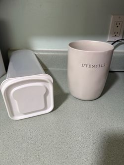 Utensil Holder and Bread Buddy dispenser