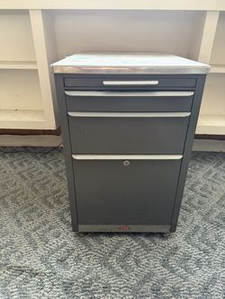 Steel Filing Cabinet/small Table 