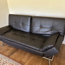 Euro Lounger Sofa - Leather Sofa Convertible To Bed