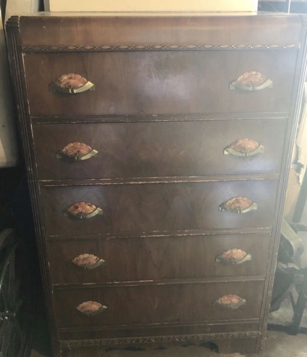 Antique dresser and vanity with mirror