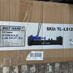 BILT HARD 12 Tons Hydraulic log splitter NEW in sealed Box