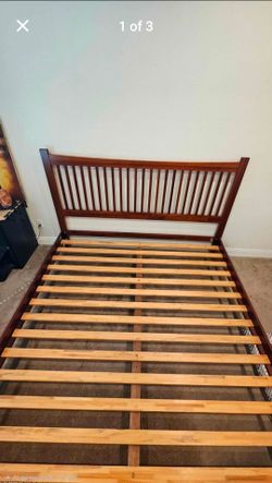 Solid Wood King Bed Frame