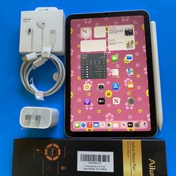Apple iPad Mini 6th Generation (2021 model / Pink) 64GB with Pink Case, Pen & Accessories 