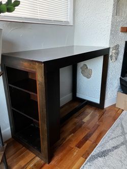 Dark wood side table
