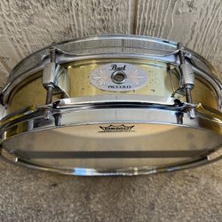 Pearl Snare Drum 3x13” Brass Shell Picollo,  Cymbal