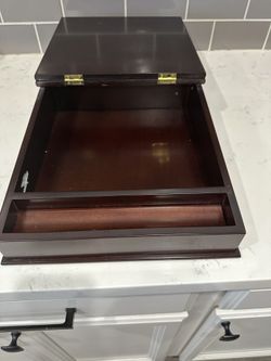 Vintage Wooden Writing Desk W/storage Inside