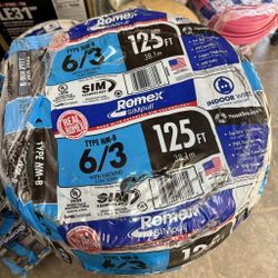 New Romex wire 6/3