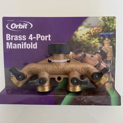 Orbit Brass 4-port Manifold New 