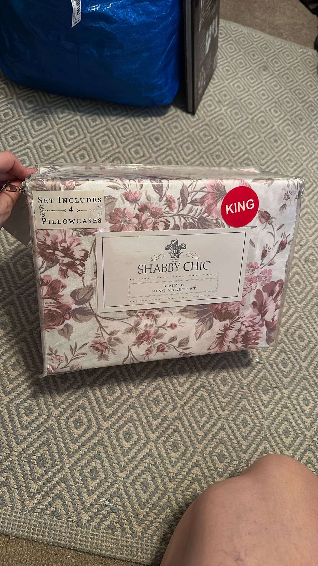 Shabby Chic King Size Sheets Set Of 6 New Floral
