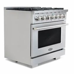 STUNNING Stainless Steel 36” COSMO GAS RANGE 36” 6-BURNER GAS RANGE