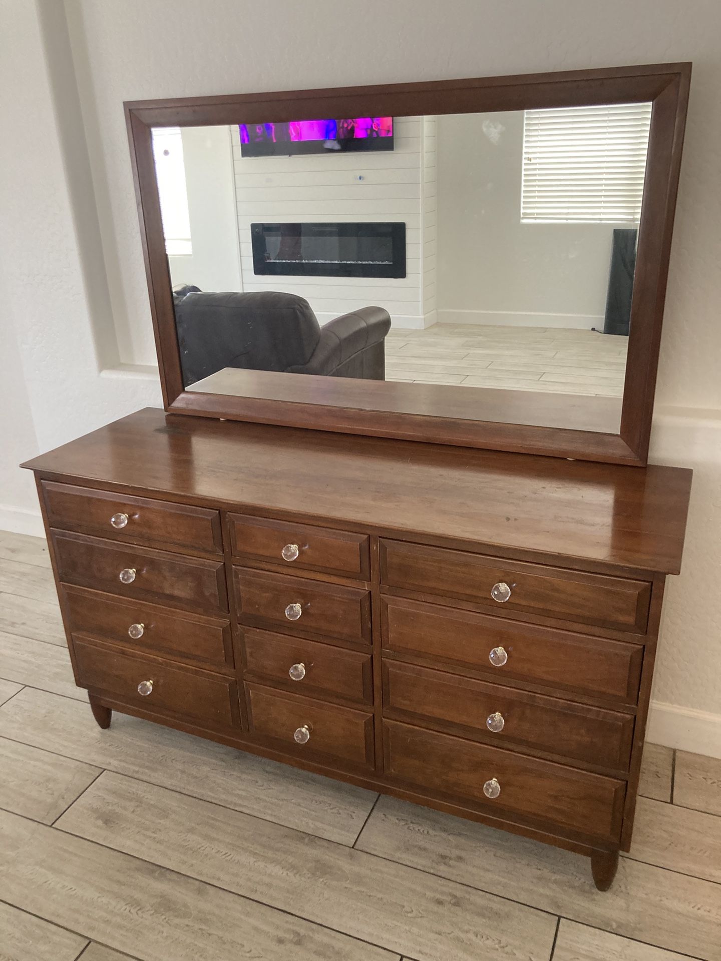 ( 12 Drawer ) Willette Solid Cherry Wood Dresser / MCM Dresser / Mid Century Dresser 