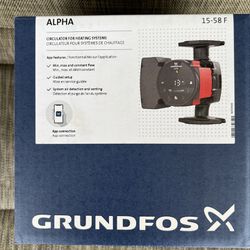 Grunfos Alpha Circulating Pump with Isolation Valve Kit 3/4”