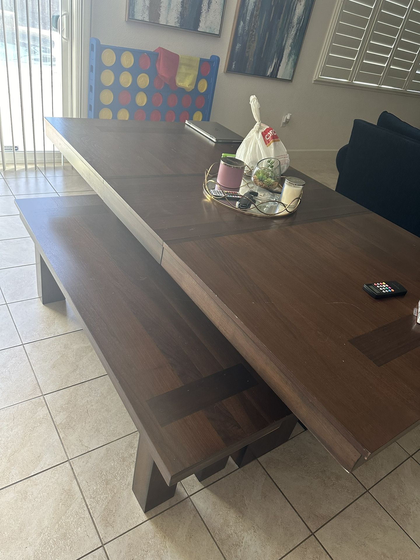 Dining room Table With Two Bench Seats