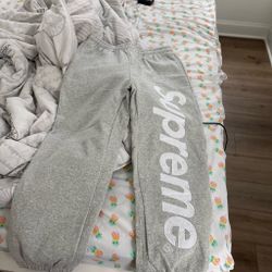 Supreme Gray Sweatpants