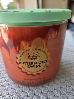 New Butterscotch swirl 3 wick candle