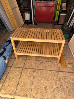Wooden bench