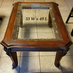 Wood And Glass Coffee Table