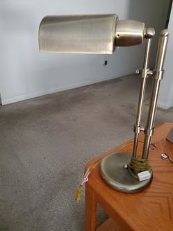 Vintage adjustable height desk lamp