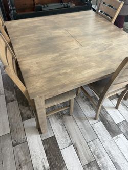 Dining Table (4 Chairs, 1Bench )
