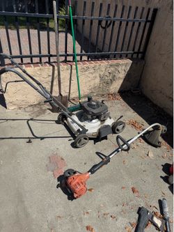 Echo Trimmer and Gas Mower