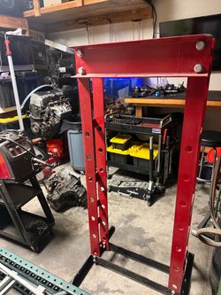Red Heavy-Duty Shop Press Frame