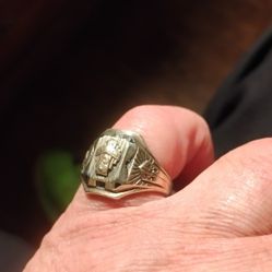 14 Karat Gold And Sterling Silver Ring