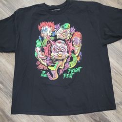 Six Flags Fright Fest Graphic T-Shirt clowns adult size 3XL