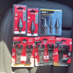 Milwaukee Step Drill Bits And Multi Tool Blades, Klein 3 Piece Step Drill Bits
