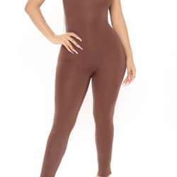 Brown Jumpsuit In Medium- Fashion Nova 