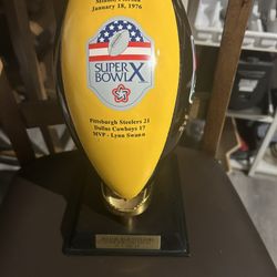 Steelers Glass Super Football. 