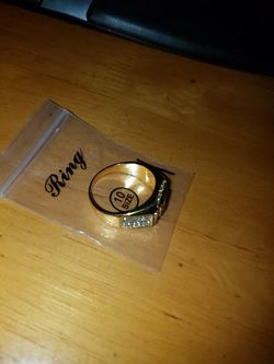 Mens Ring Size 10 18kt Gold Plated