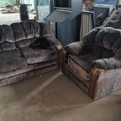 Chair And Sofa Brownp