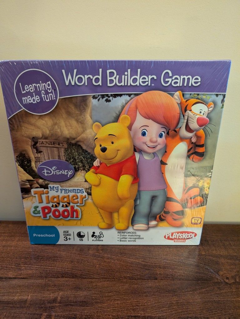 New My Friends Tigger & Pooh Word Builder Game 2007
