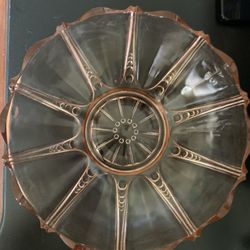 Large Pink Anchor Hocking “Oyster & Pearl” Depression Glass Bowl – a little over 10.5” EAPG