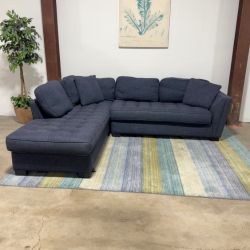 Blue L Shape Sectional Sofa 🚛 Same Day Delivery