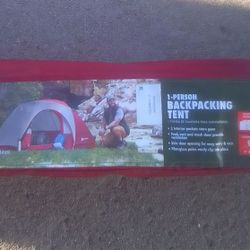 Ozark 1 person Backpacking Tent Unopened 