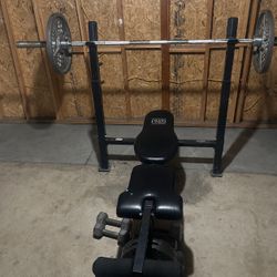 Early morning Sale complete bench press setup