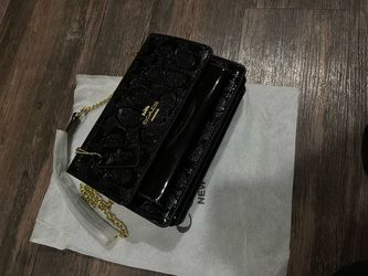 Coach Black Patent Leather Signature Crossbody Bag