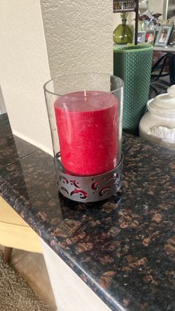 Candle In Moon Holder 