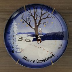 Black Forest Christmas Ltd Ed Collectors Plate Wayside Shrine Christmas 1950s