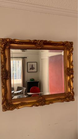 Gold frame with beveled mirror
