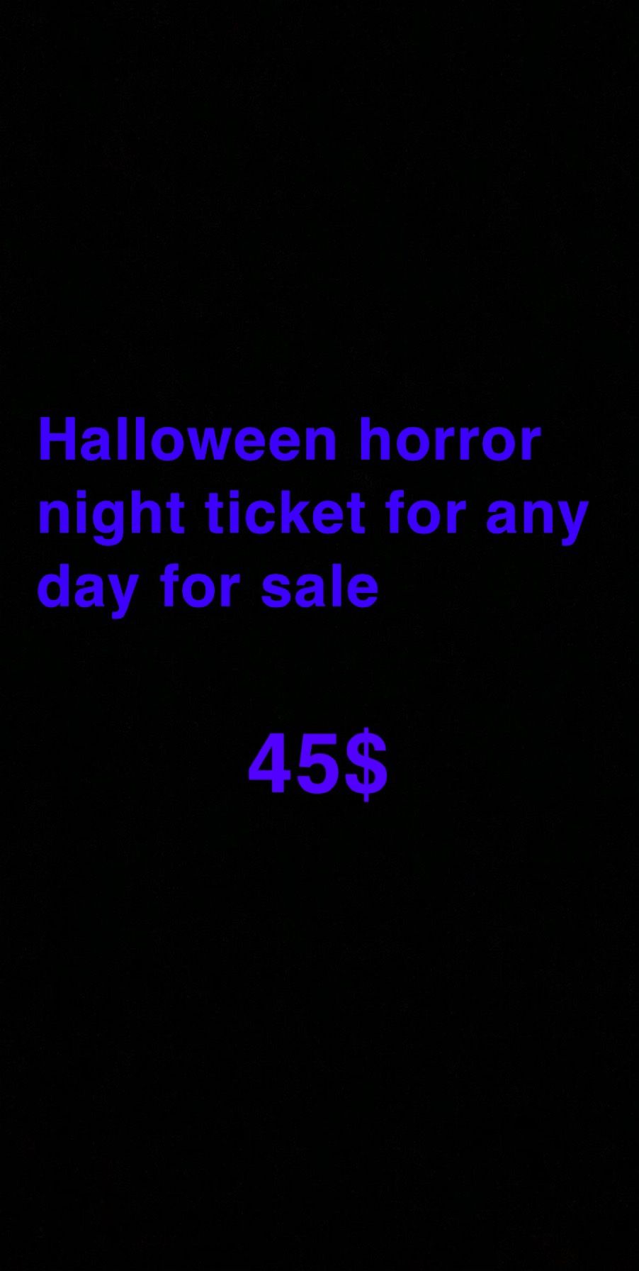 Halloween horror nights ticket