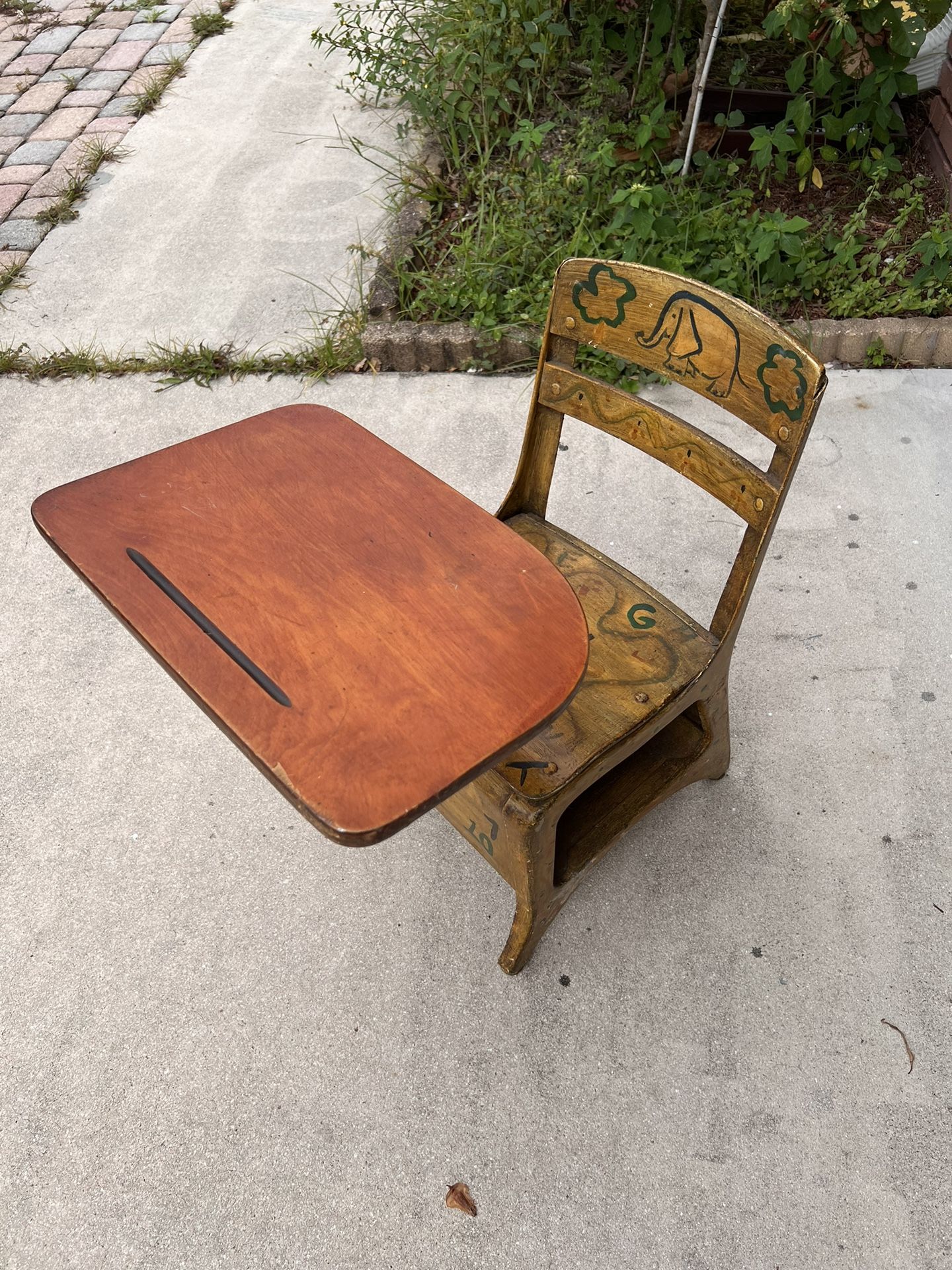 Vintage Metal Child Child’s School Desk