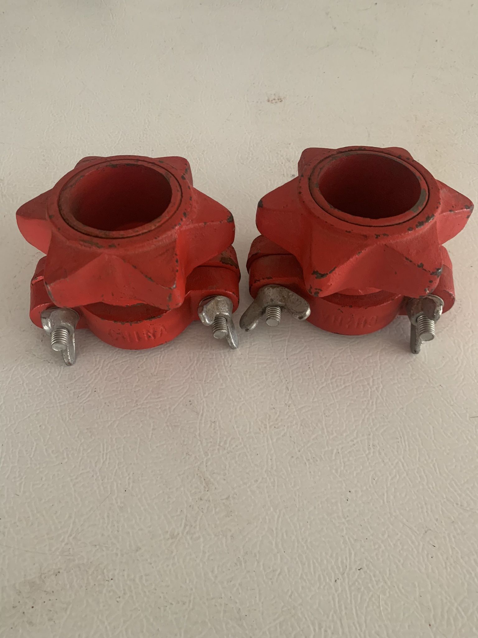 Vintage Olympic 2 inch Barbell Spinlock Collar Weight Clamps
