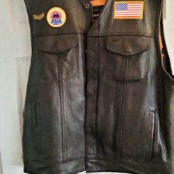 Men's size XL Amvets leather vest