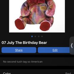 07 July The Birthday Bear 2001