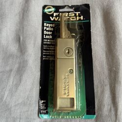 NEW*👉🏻VTG First Watch Belwith Keyed Patio Sliding Glass Door Lock 5140 Security Chrome (Silver Lake)